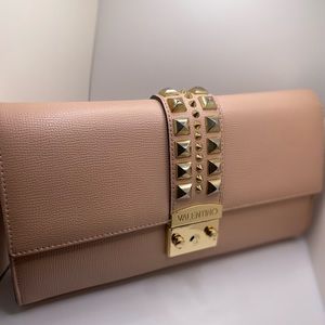 Mario Valentino Pink/Blush Studded Purse